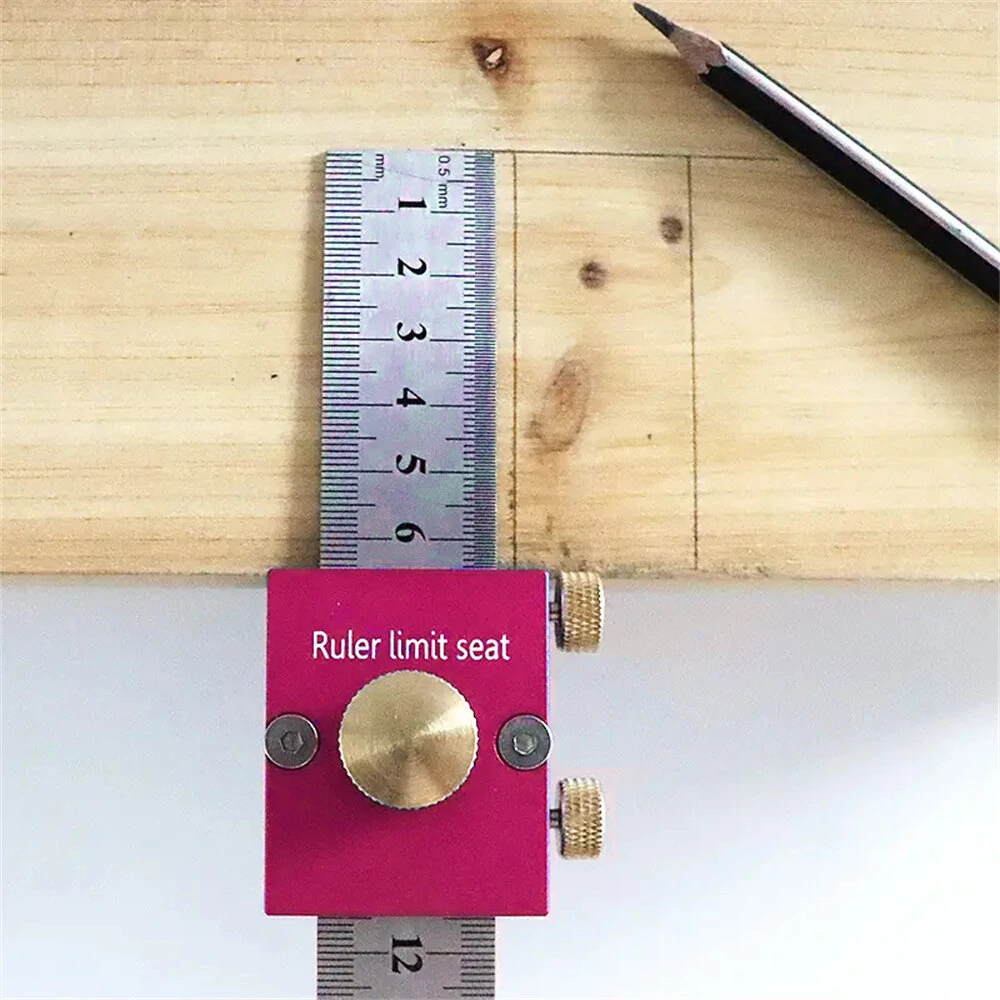 (image for) 30cm Scribing Ruler with 90 Degrees Scale High Precision Measuring and Marking Gauge Woodworking Essential Tools Sturdy and Durable Great for DIY Projects