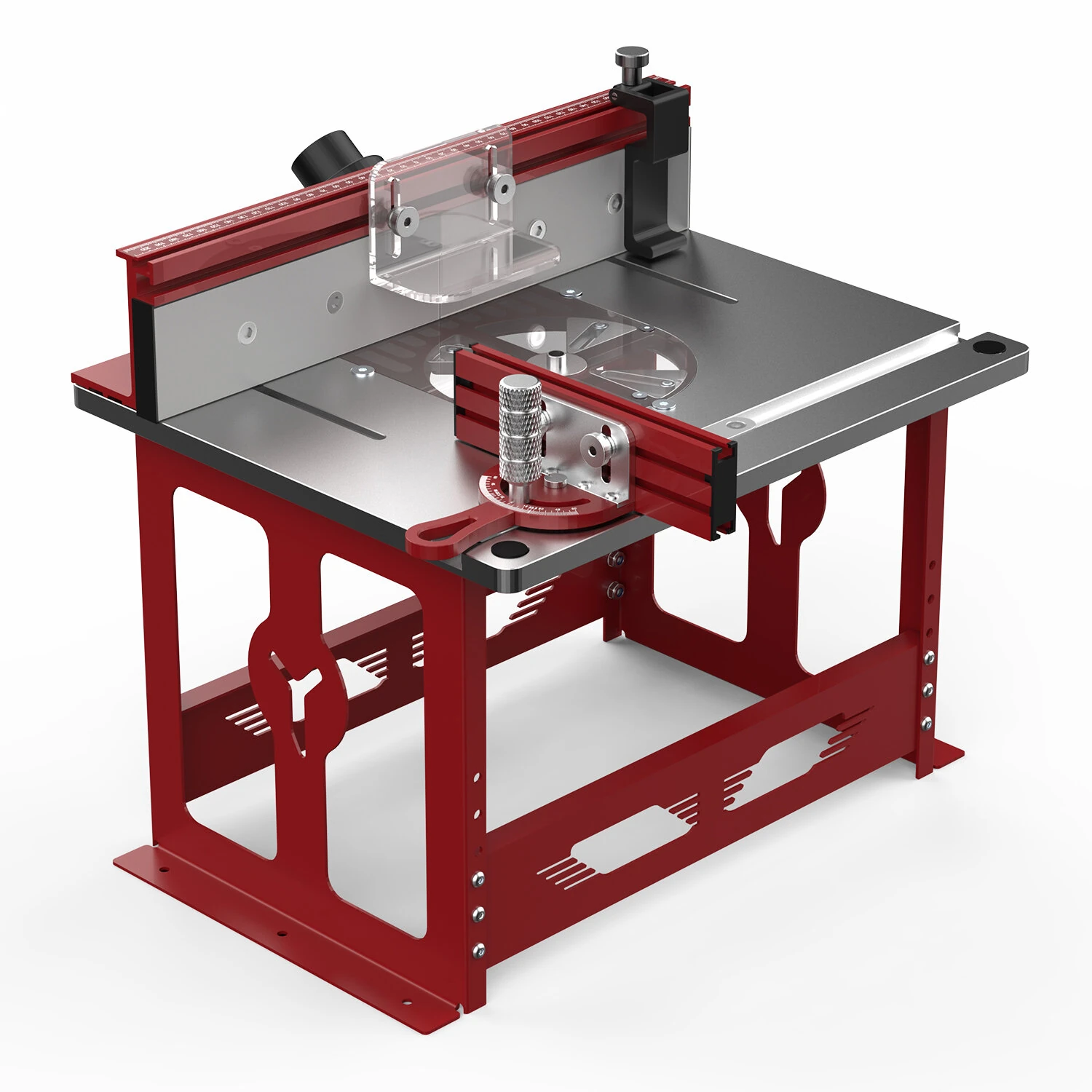 (image for) ENJOYWOOD Bench Top Router Table Workbench with Miter Gauge / Profile Fence System / Dust Collection Port for Most Routers