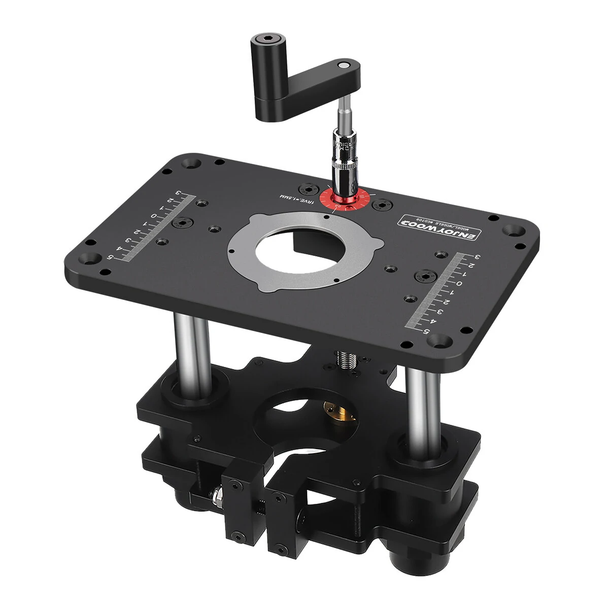 (image for) ENJOYWOOD GD7 PRO Router Lift for 65mm/69mm Wood Router for Router Table Set Up Lift with Router Plate Precision Woodworking