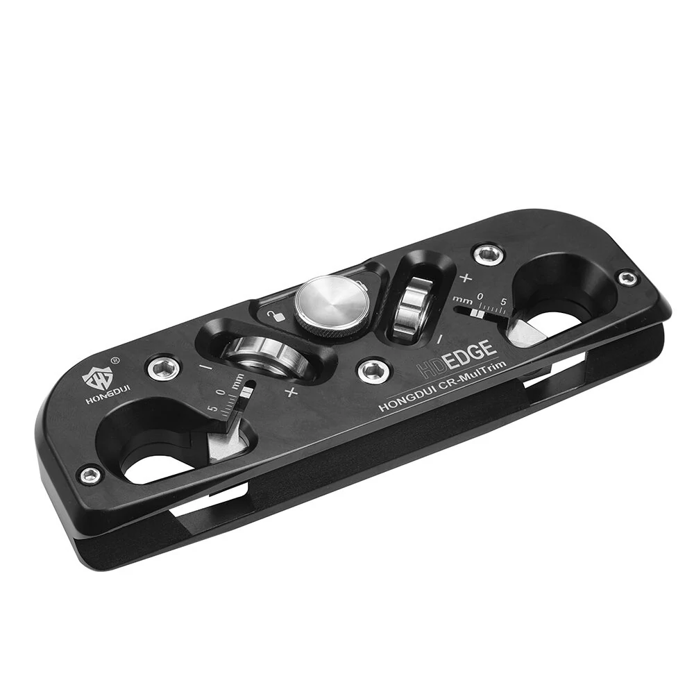 (image for) HONGDUI Woodworking Chamfer Plane with 3 Replacement Carbide Insert Two Way Edge Corner Plane 45 Degree Bevel Manual Planer Chamfering Planer for Quick Edge Trimming of Wood