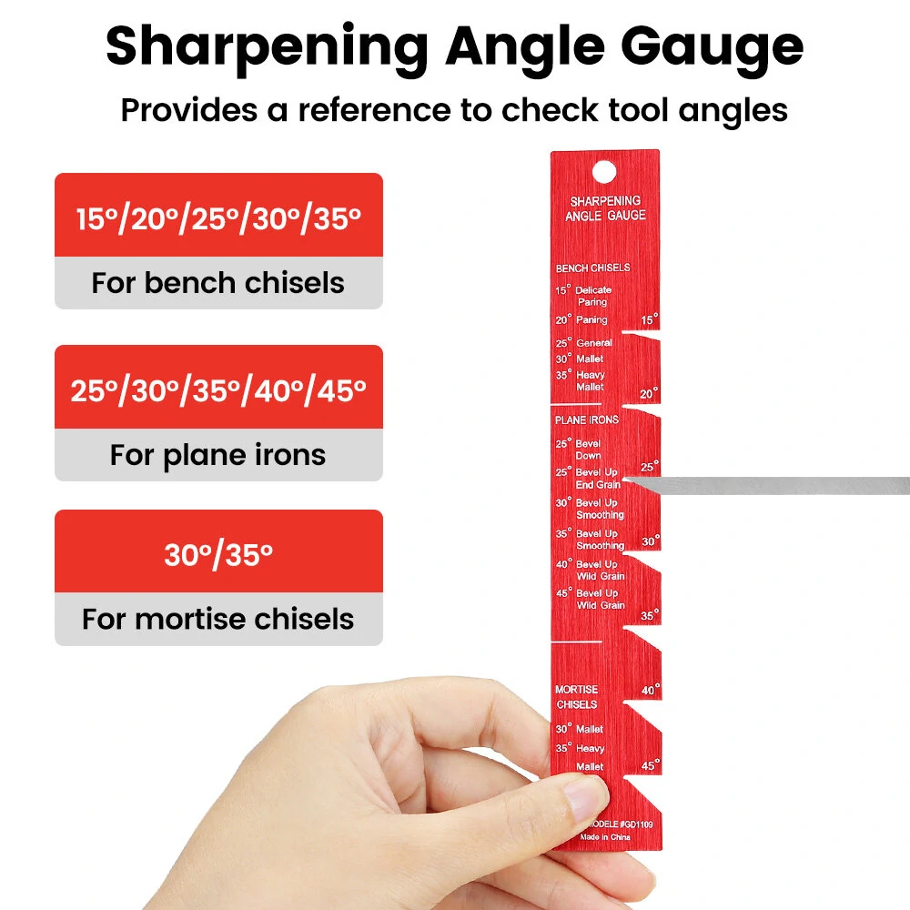 (image for) Mohoo Sharpening System Honing Guide Sharpening Holder Angle Fixture Angle Gauge for Woodworking Chisel