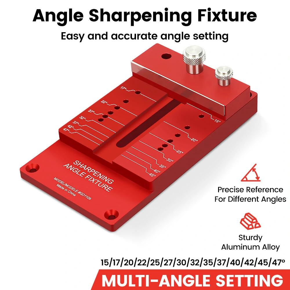 (image for) Mohoo Sharpening System Honing Guide Sharpening Holder Angle Fixture Angle Gauge for Woodworking Chisel