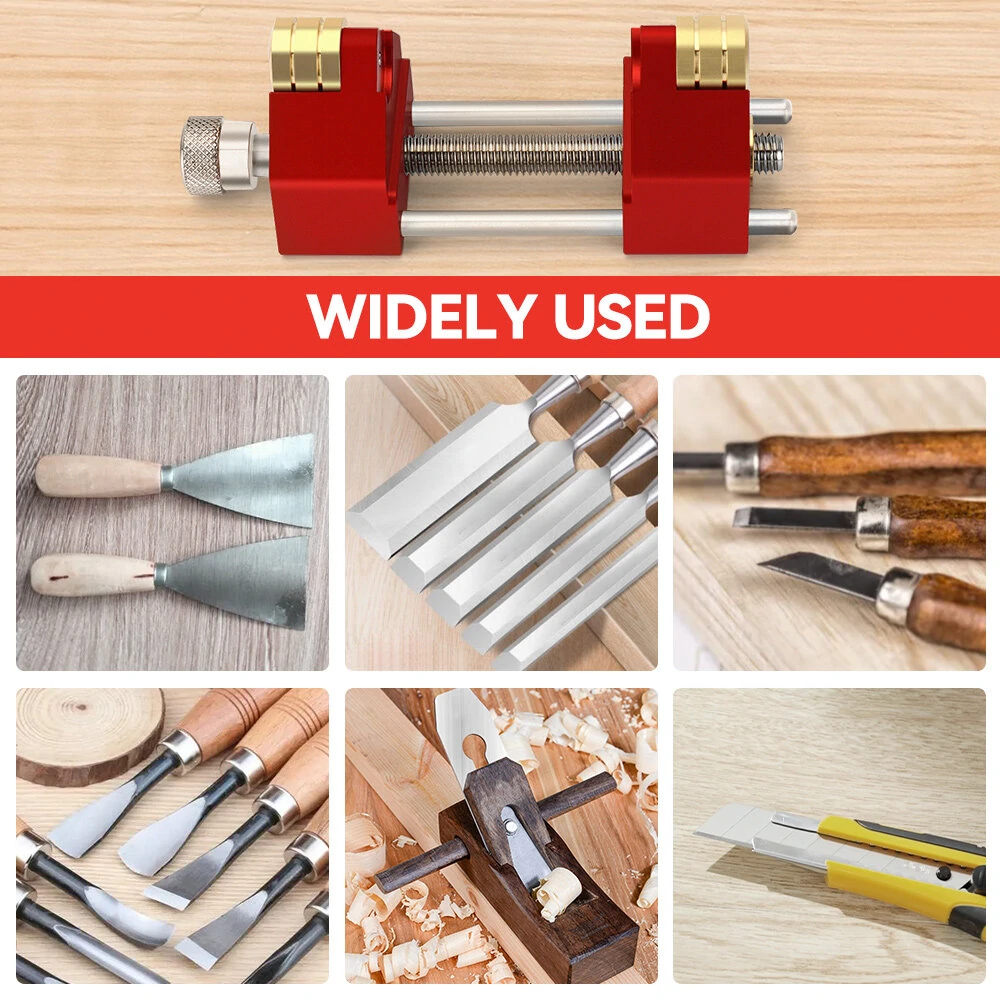 (image for) Mohoo Sharpening System Honing Guide Sharpening Holder Angle Fixture Angle Gauge for Woodworking Chisel