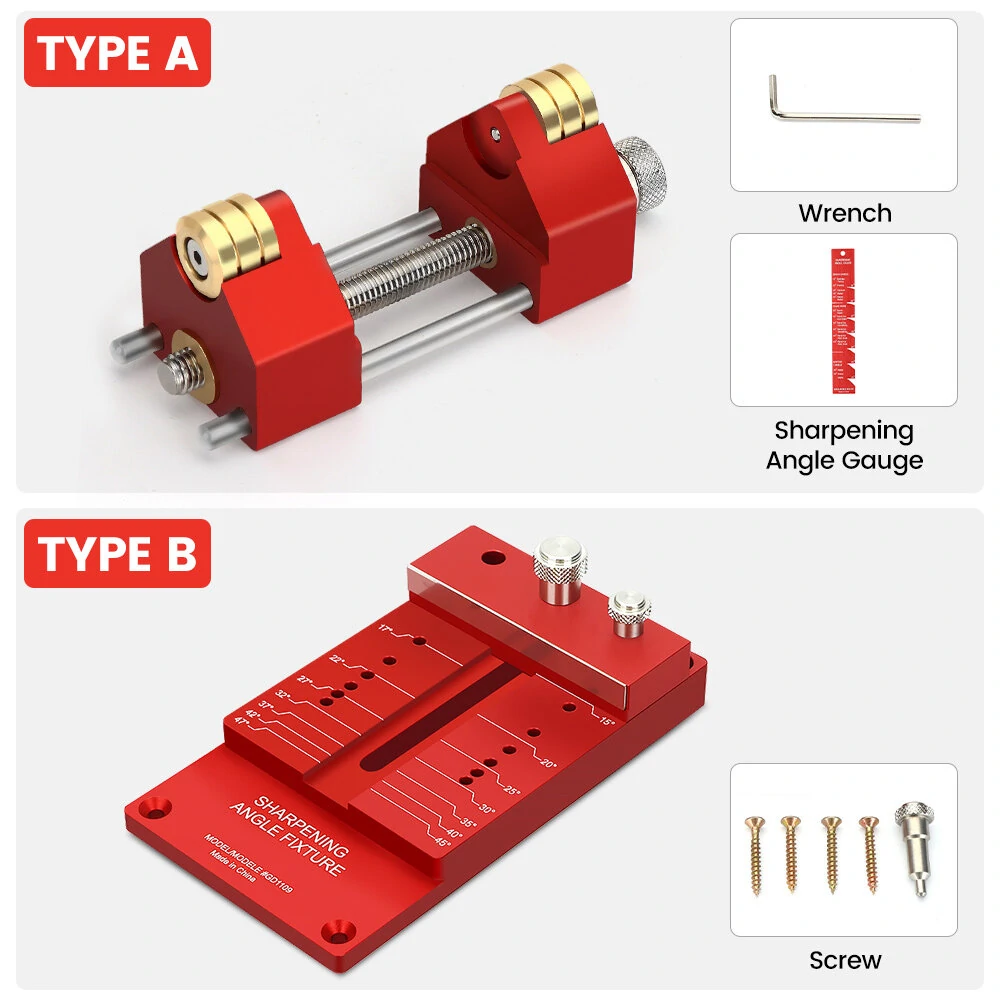 (image for) Mohoo Sharpening System Honing Guide Sharpening Holder Angle Fixture Angle Gauge for Woodworking Chisel