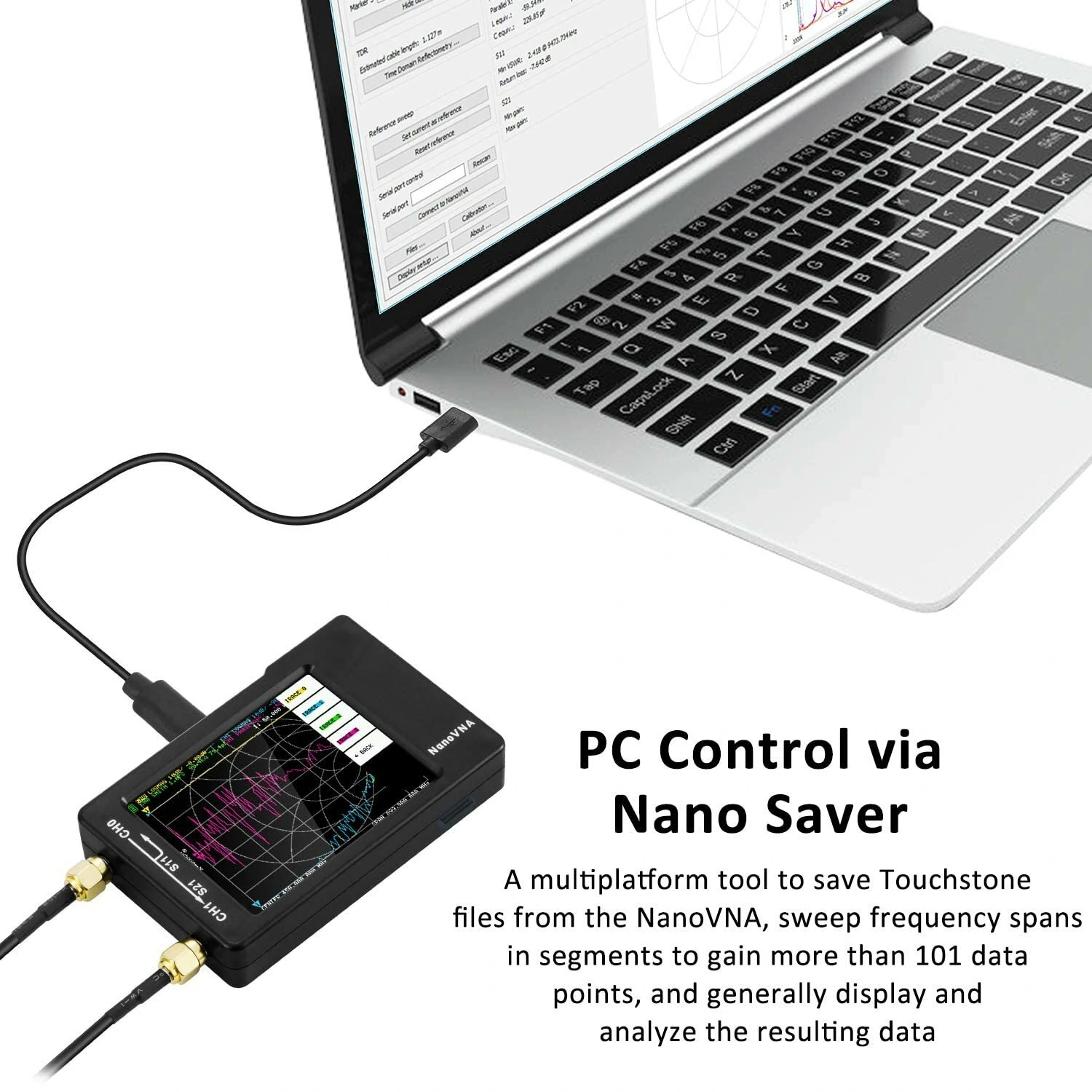 (image for) Original Hugen Version 2.8 Inch NanoVNA-H Vector Network Antenna Analyzer 10KHz-1.5GHz MF HF VHF UHF With SD Card Slot V3.6 Version spectrum analyzer