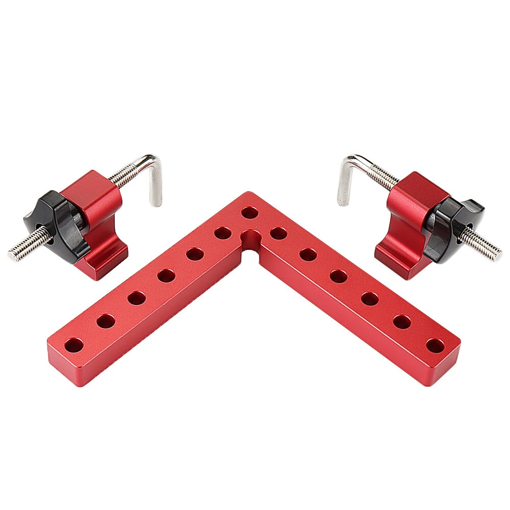 (image for) VEIKO 2 Set Woodworking Precision Clamping Square L-Shaped Auxiliary Fixture Splicing Board Carpenter Square Ruler Woodworking Tool