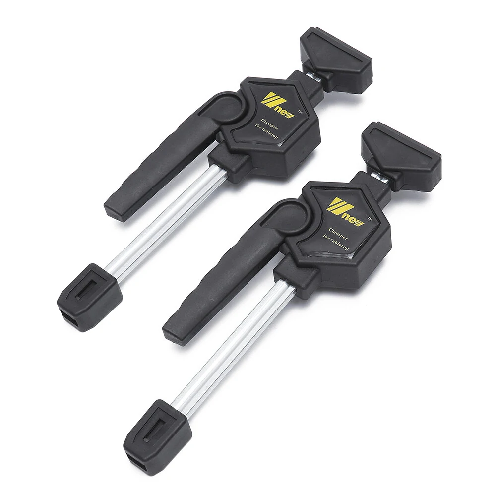 (image for) Wnew 2PCS/4PCS MFT Table Clamps Bench Dog Clamps Quick Ratchet Release Speed Squeeze Woodworking Clamp for Workbench 20mm Dog Hole